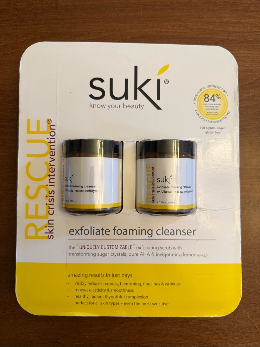 Suki Exfoliating Foaming Cleanser Two Pack Factory Sealed
